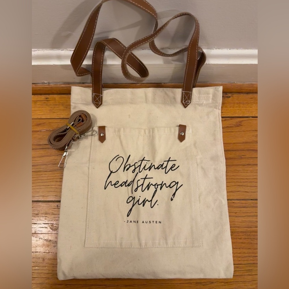 Canvas Tote Bag with Quote